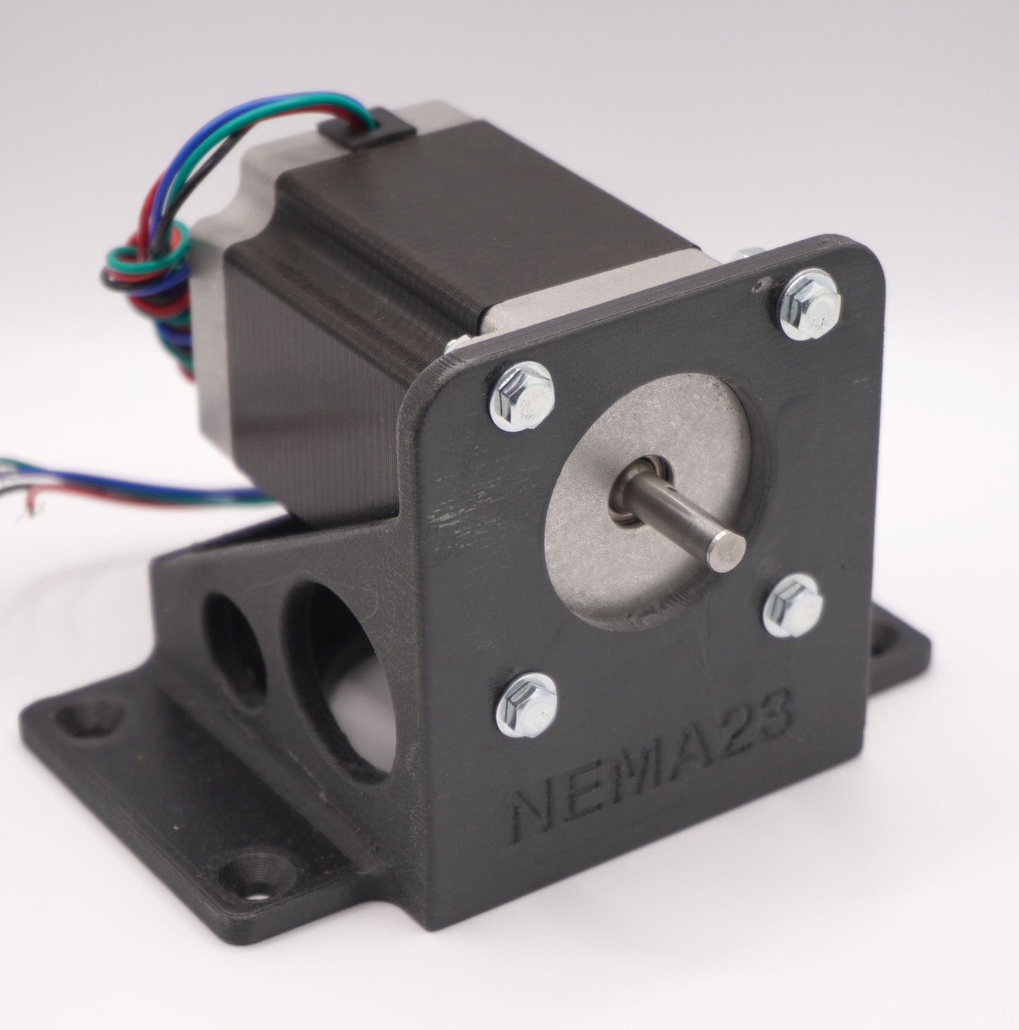 Pa-Cf Pezzo Stampato In Pa6 caricato al carbonio con momtato motore passo passo