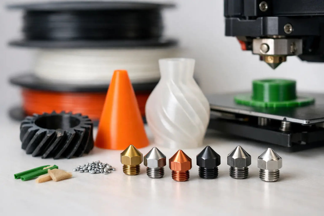 Guida scelta ugelli stampa 3D per ogni materiale