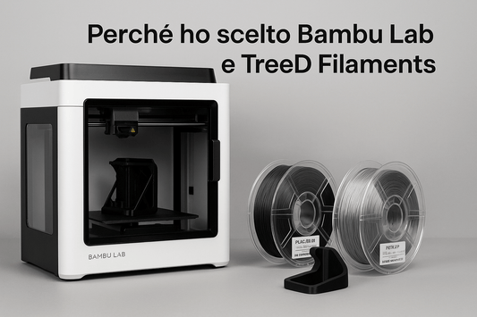 Una stampante 3d e due bobine di filamento