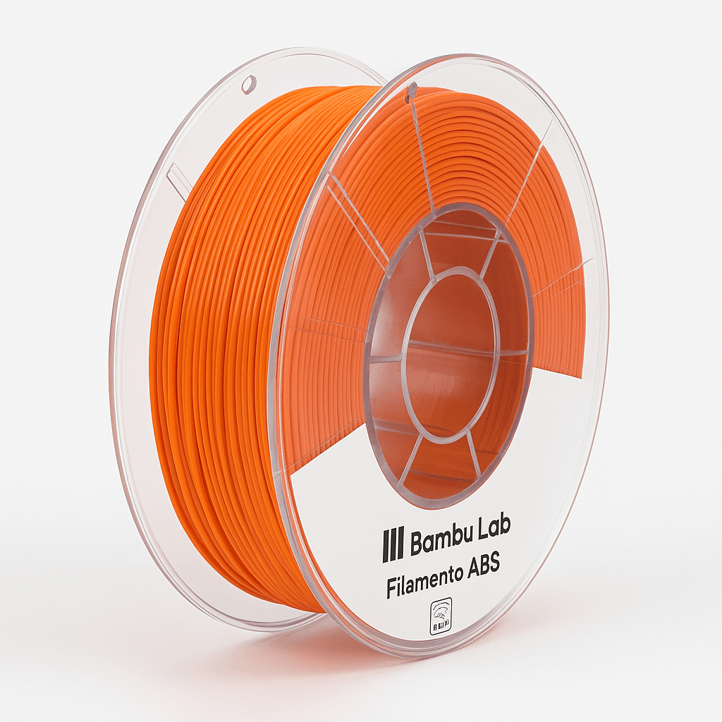 Bobina Bambu Lab ABS Arancione 1 kg per stampa 3D ad alta resistenza e precisione
