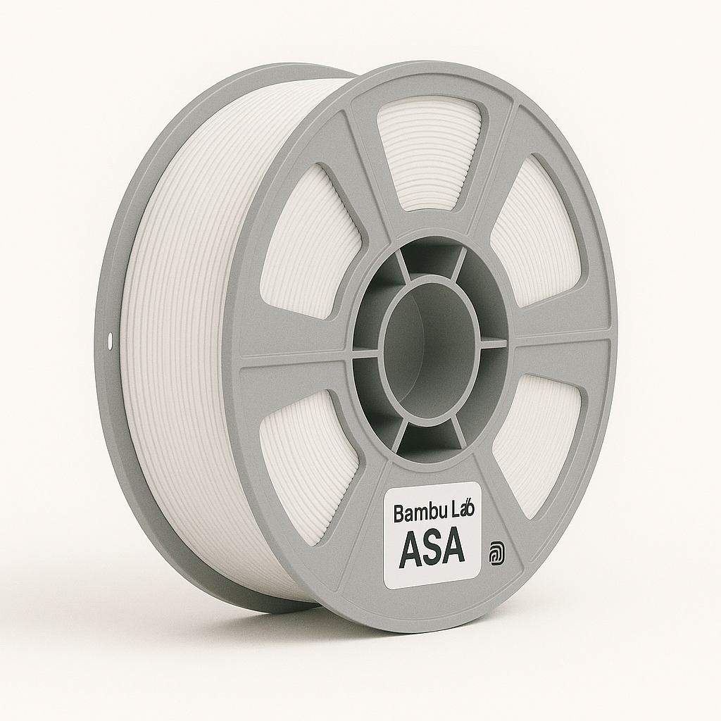 Bobina Bambu Lab ASA Bianco 1 kg per stampa 3D, resistente ai raggi UV