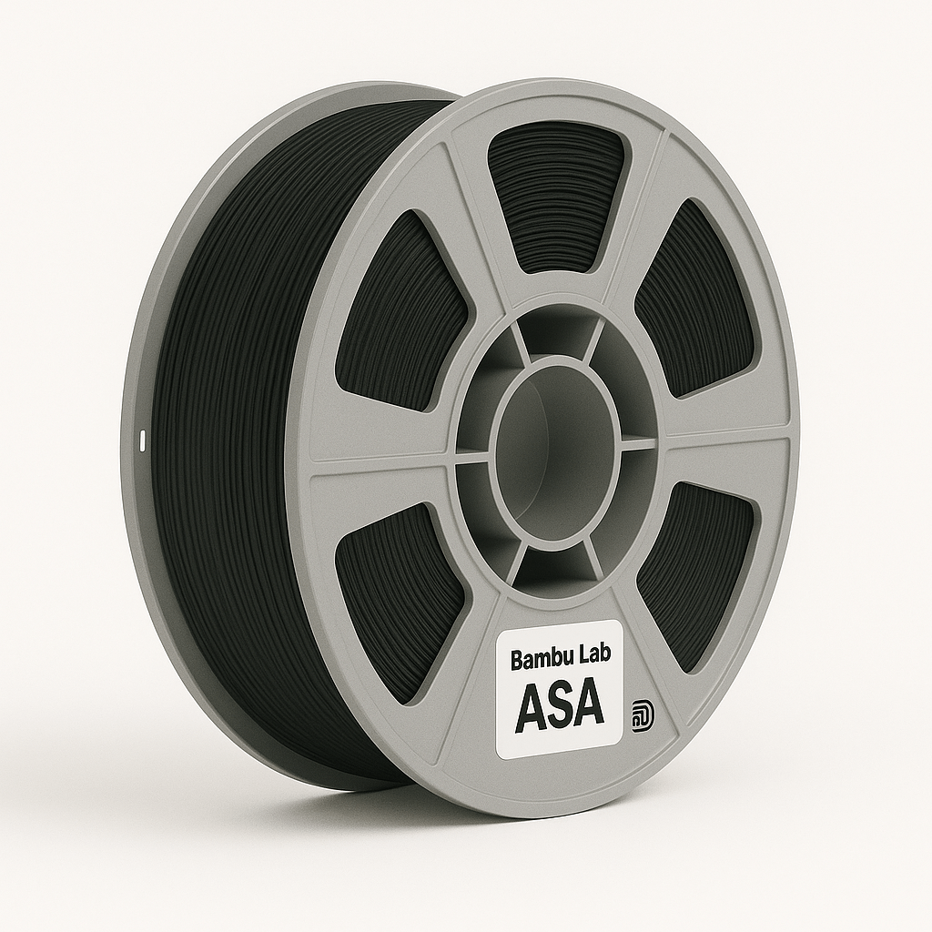 Bobina Bambu Lab ASA Nero 1 kg per stampa 3D, resistente ai raggi UV