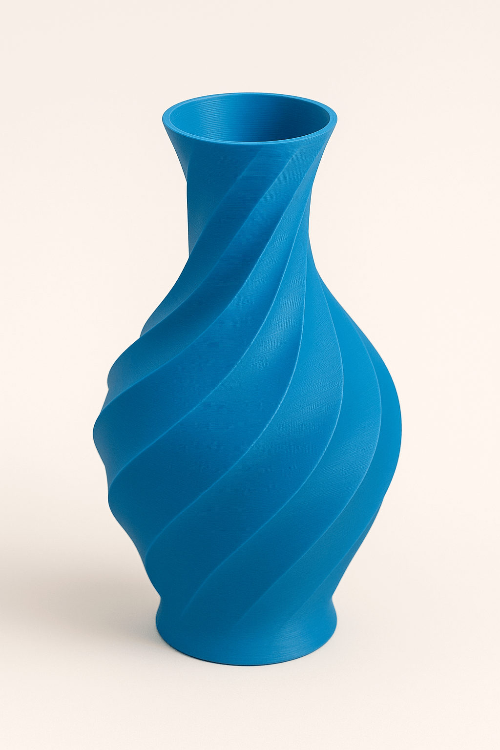 Bambu Lab Pla Matte blu , Vaso elegante con design a spirale