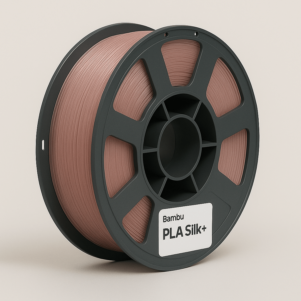 Bobina Bambu Lab PLA Silk+ Rosa 1 kg per stampa 3D con finitura lucida e dettagli precisi