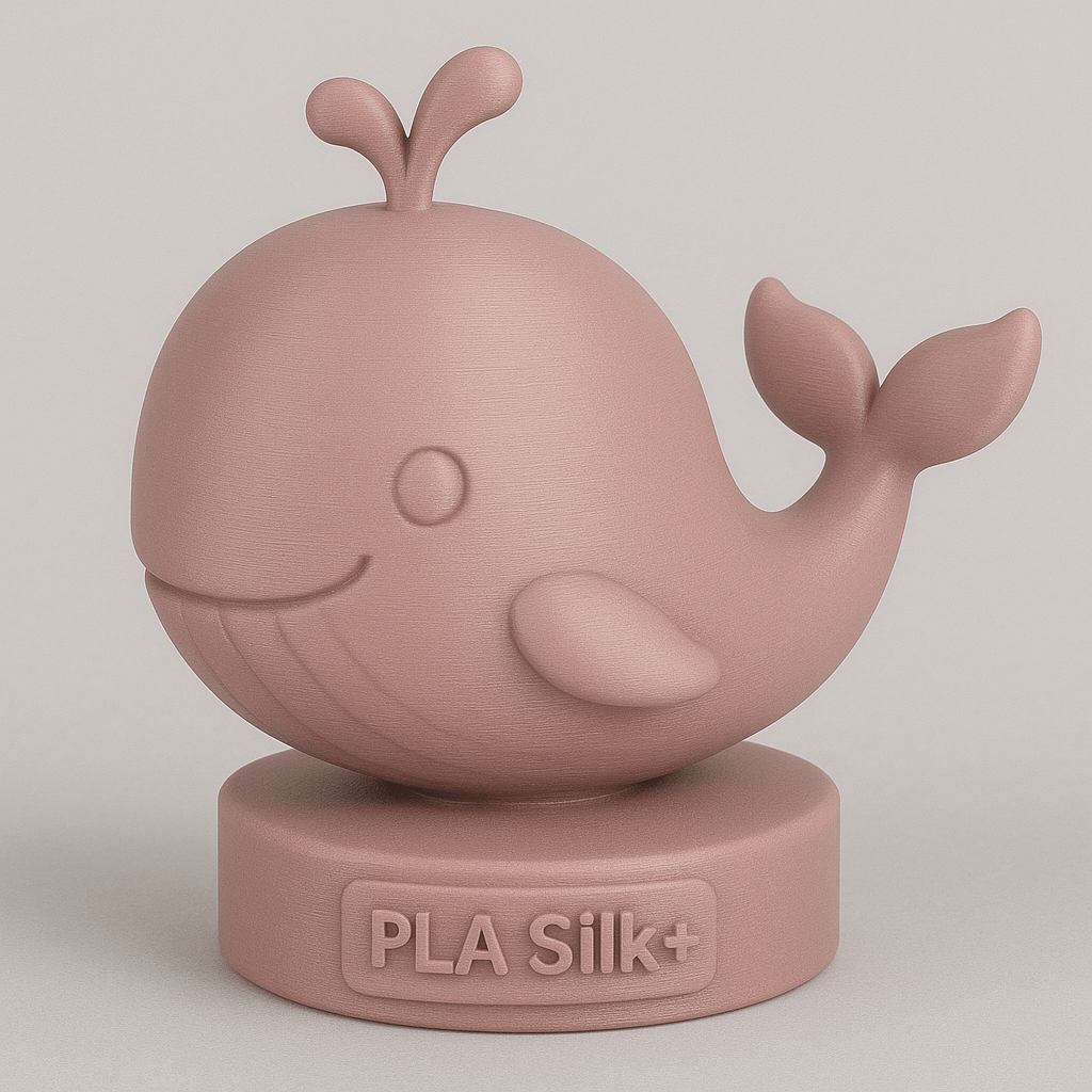 Oggetto stampato in 3D con filamento Bambu Lab PLA Silk+ Rosa lucido e di alta qualità