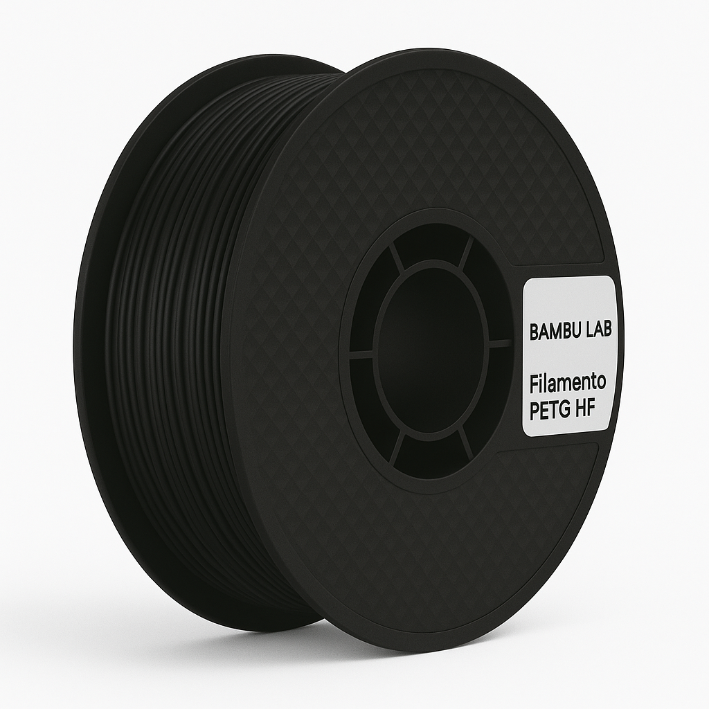 Bobina Bambu Lab PETG HF Nero 1 kg per stampa 3D ad alta velocità e resistenza