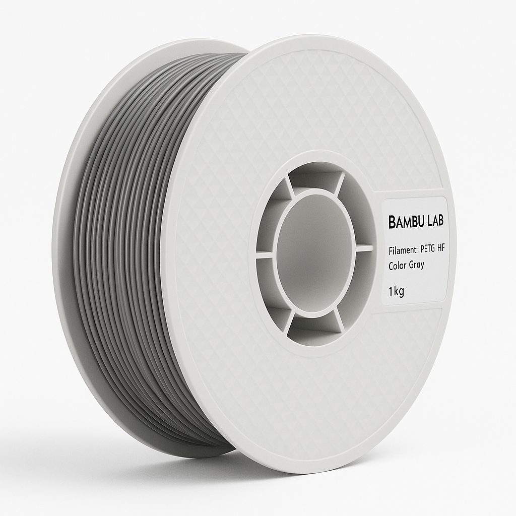 Bobina Bambu Lab PETG HF Grigio 1 kg per stampa 3D ad alta velocità e resistenza