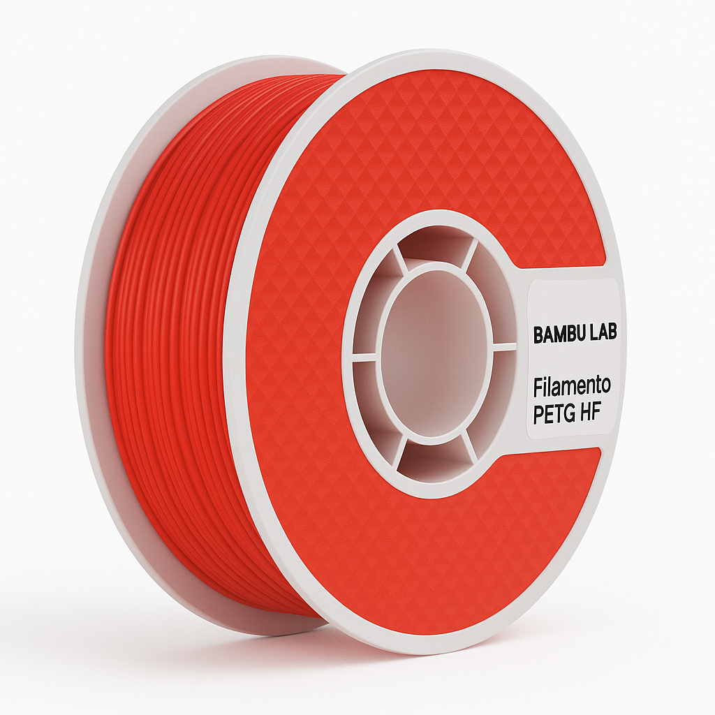Bobina Bambu Lab PETG HF Rosso 1 kg per stampa 3D ad alta velocità e resistenza
