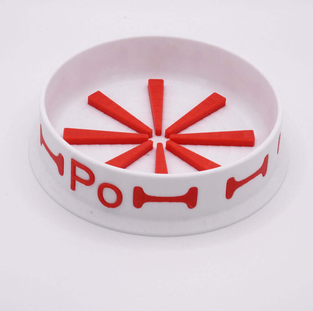 Ciotola Cane in PLA Bianco e Rosso