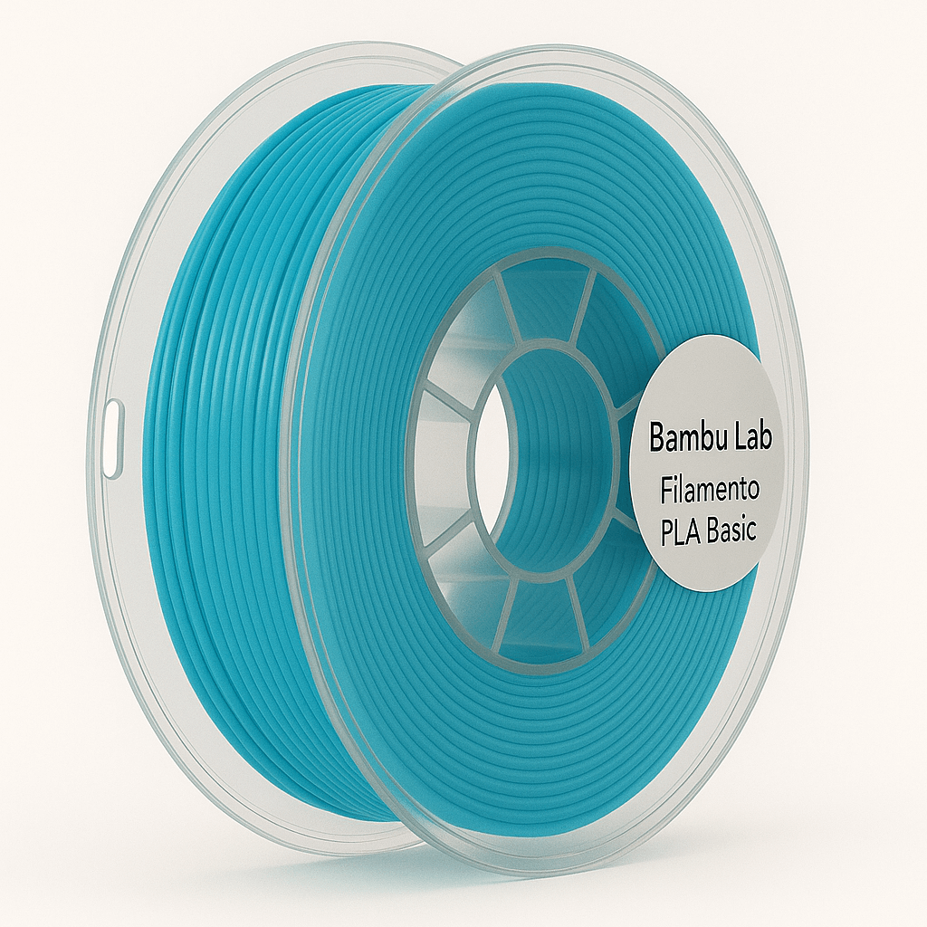 Bobina Bambu Lab PLA Basic ciano 1 kg
