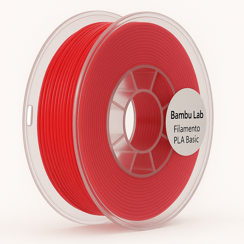 Bobina Bambu Lab PLA Basic rosso 1 kg