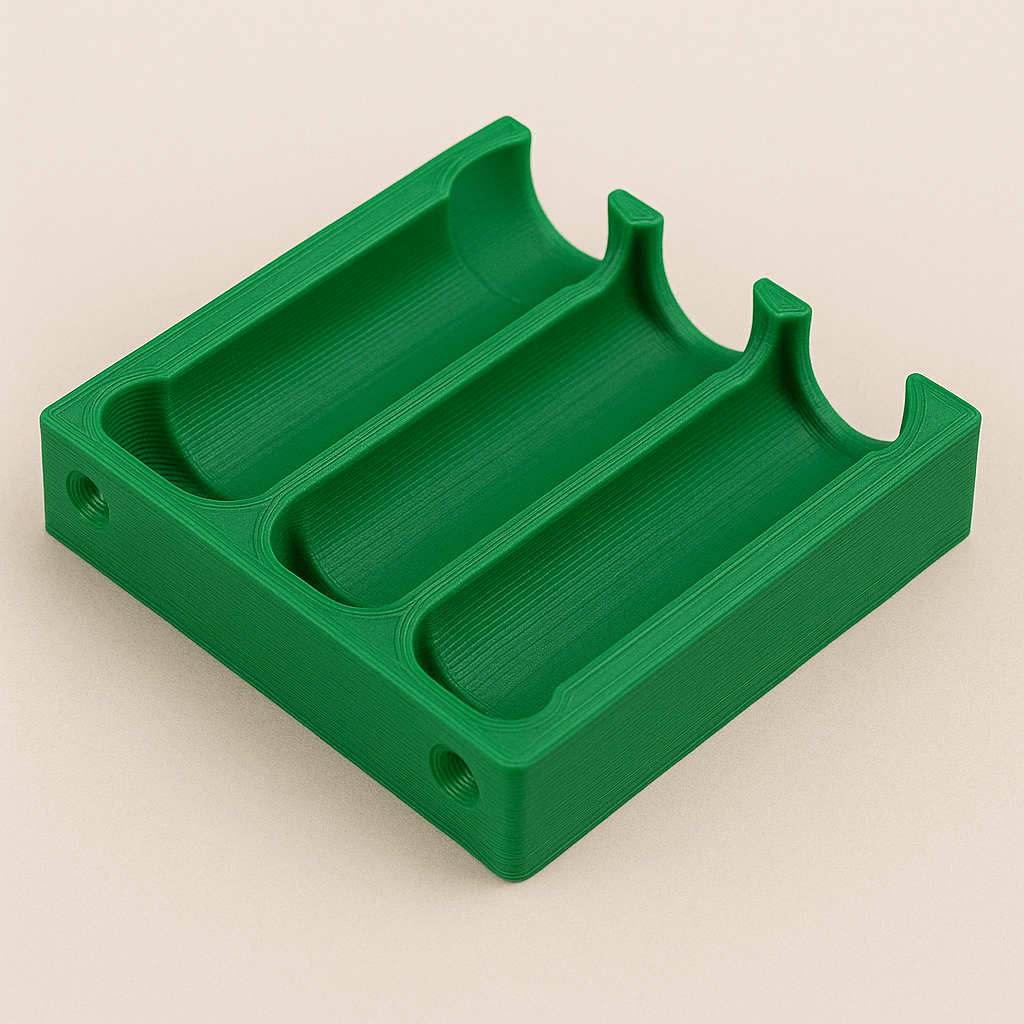 Bambu Lab ABS Verde supporto pile stampato in 3d